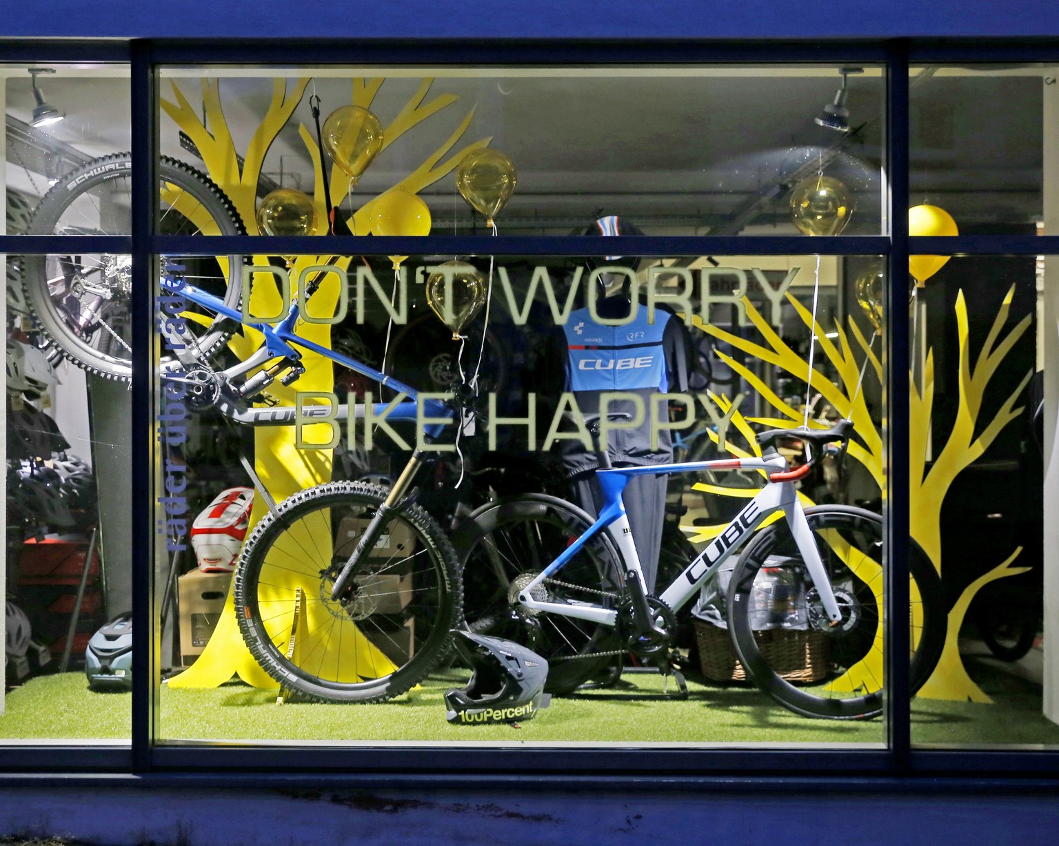 Schaufenster für Fahrräder